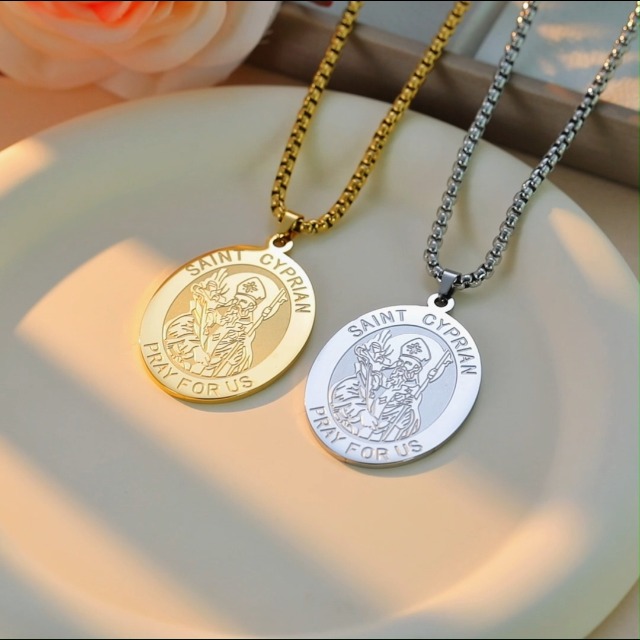 Collar De San Miguel En Oro Relleno 18k – Cadena De 20 Pulgadas, Estilo Marinero, Hecho En Brasil