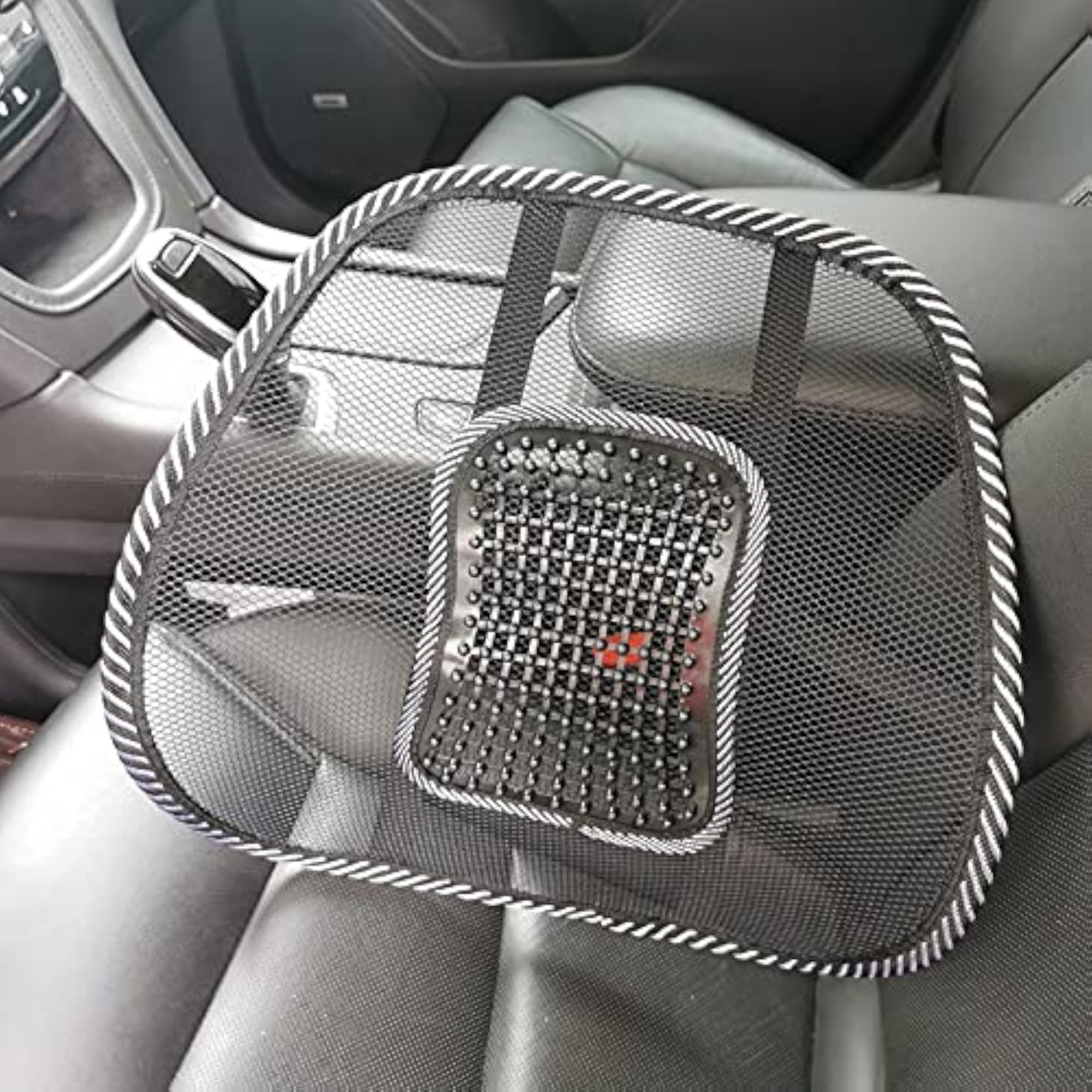 Rubber Universal Car Seat Back Support Massage Pillow, Black