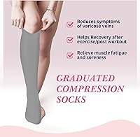 Vista 9 de Sooverki - Calcetines de compresión de cobre para circulación, para mujeres y hombres, 6 pares, para correr, atletismo, medicina, enfermería, viajes