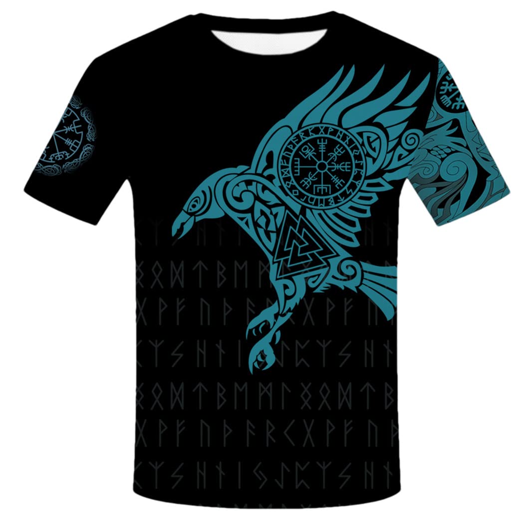 T-shirt viking homme 3D 4XL solution confort coupe ample décontractée
