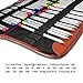 2 Pack Colored Pencils Roll, SENHAI 48 Slot+ 72 Slot Canvas Pencil Organizer Bag/Wrap Rollable Pouch for Office, Travel