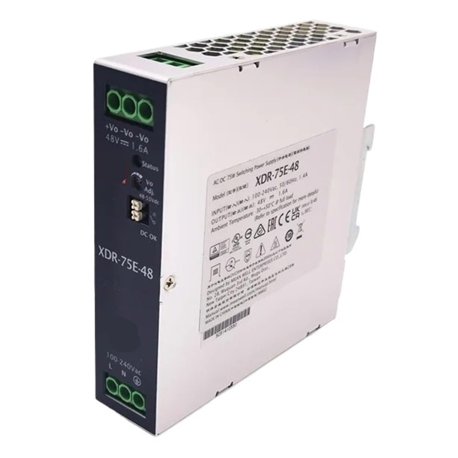 Alimentation Industrielle XDR-75 Stabilisée 24V avec Protection contre Surcharges
