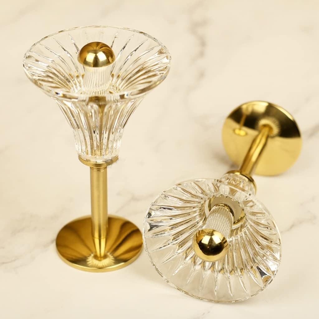 Embrasses de Rideaux, Crochets muraux pour Rideaux, Supports de Rideaux en Laiton et Cristal Artificiel, embrasses décoratives pour Salon et Chambre (Lot de 4), Lot de 4,Set of 4