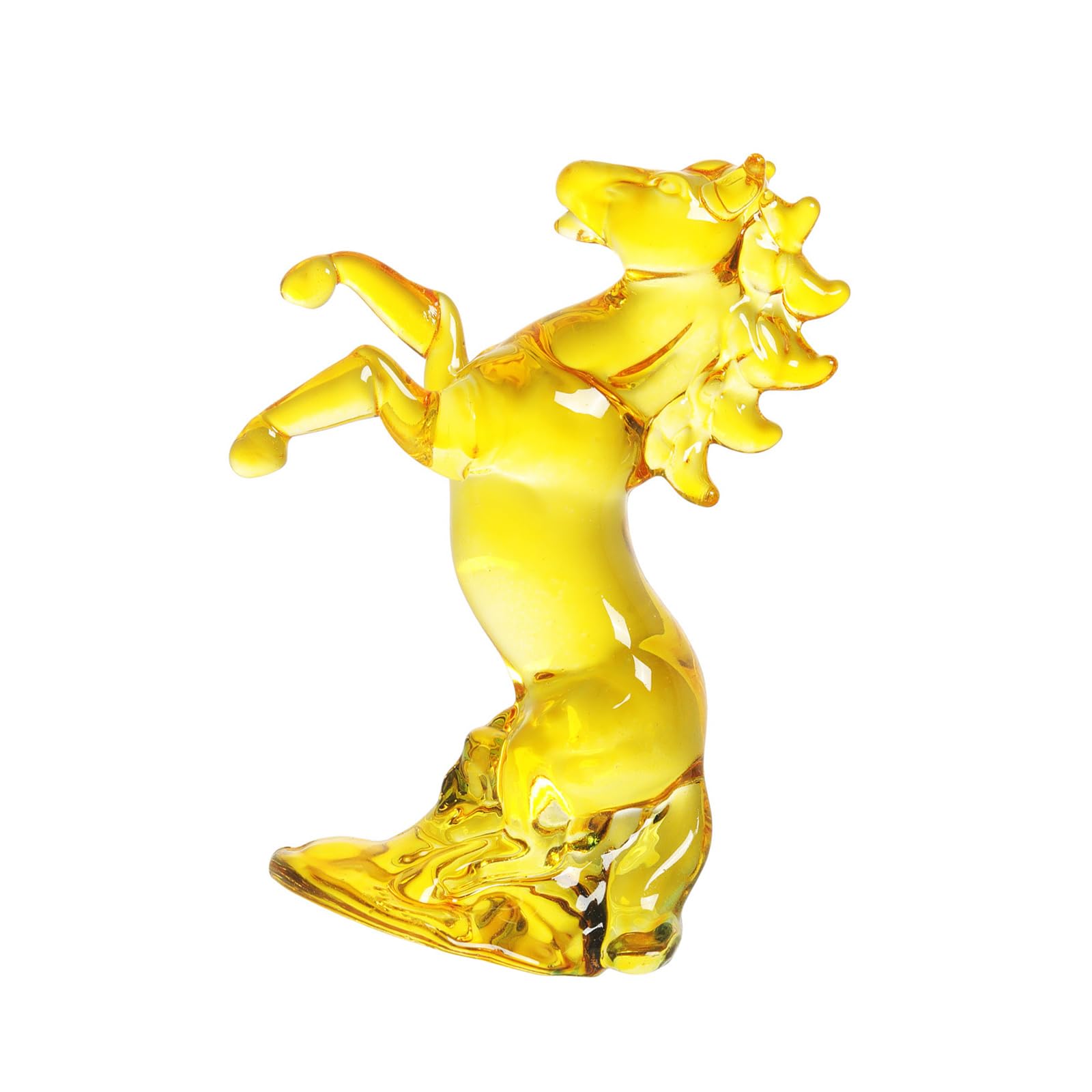 YROHGKPN Standing Crystal Horse Sculpture Collectible Figurine Feng Shui Ornament for Table Top Decor Glass Horse Statue