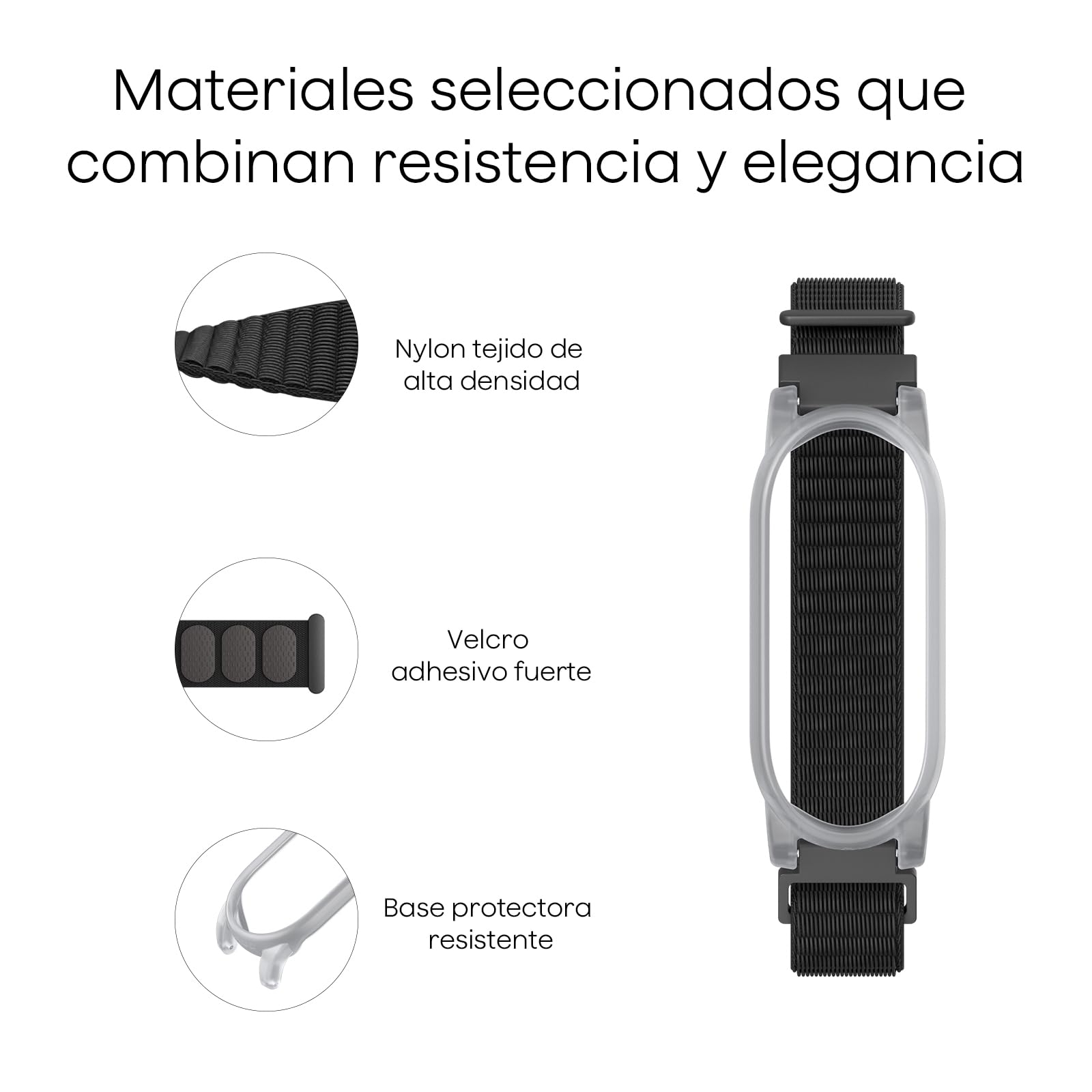 Plaud NotePin - Pulsera Ajustable de Nailon Transpirable con Cierre Adhesivo, para Muñeca 18.5-23.5 cm, Accesorio para Grabadora de Voz IA NotePin