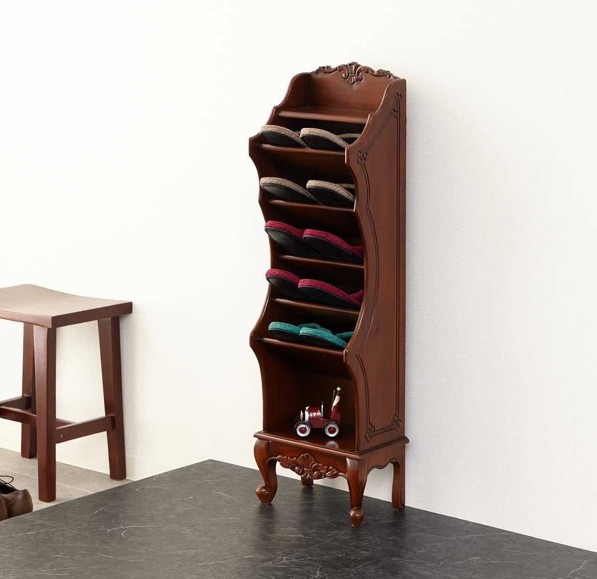 ヴィンテージ風スリッパスタンド ヴィンテージウッドスリッパラック Lewis(ルイス) | 家具・インテリア