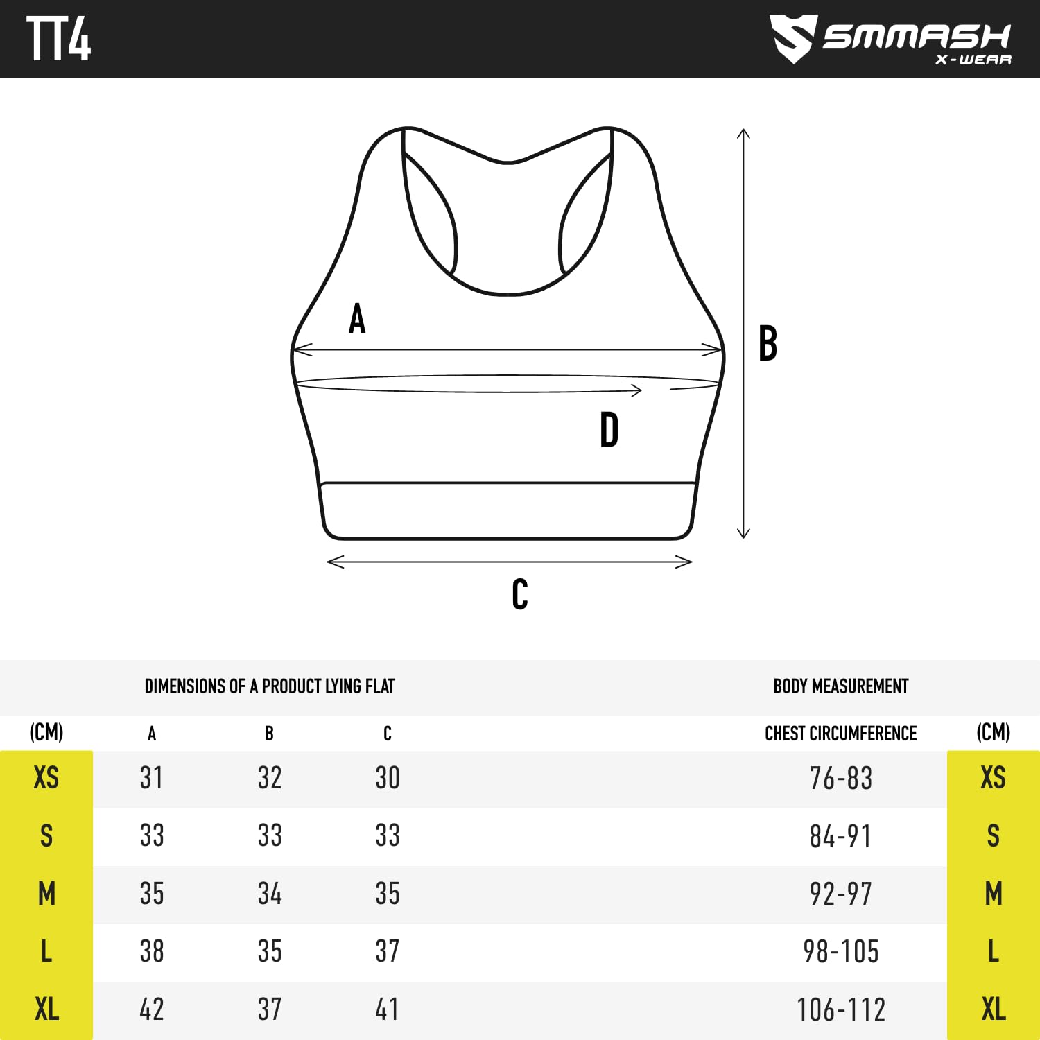 SMMASH Sport Bustier Reggiseno da Donna Senza Ferretto Intimo Sportivo Top Fitness Yoga Palestra Corsa Confortevole