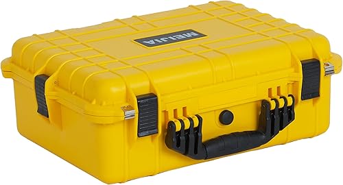 MEIJIA Funda protectora impermeable portátil, funda rígida para cámara, espuma de ajuste personalizado, elegante negro, apto para cámara, equipos,