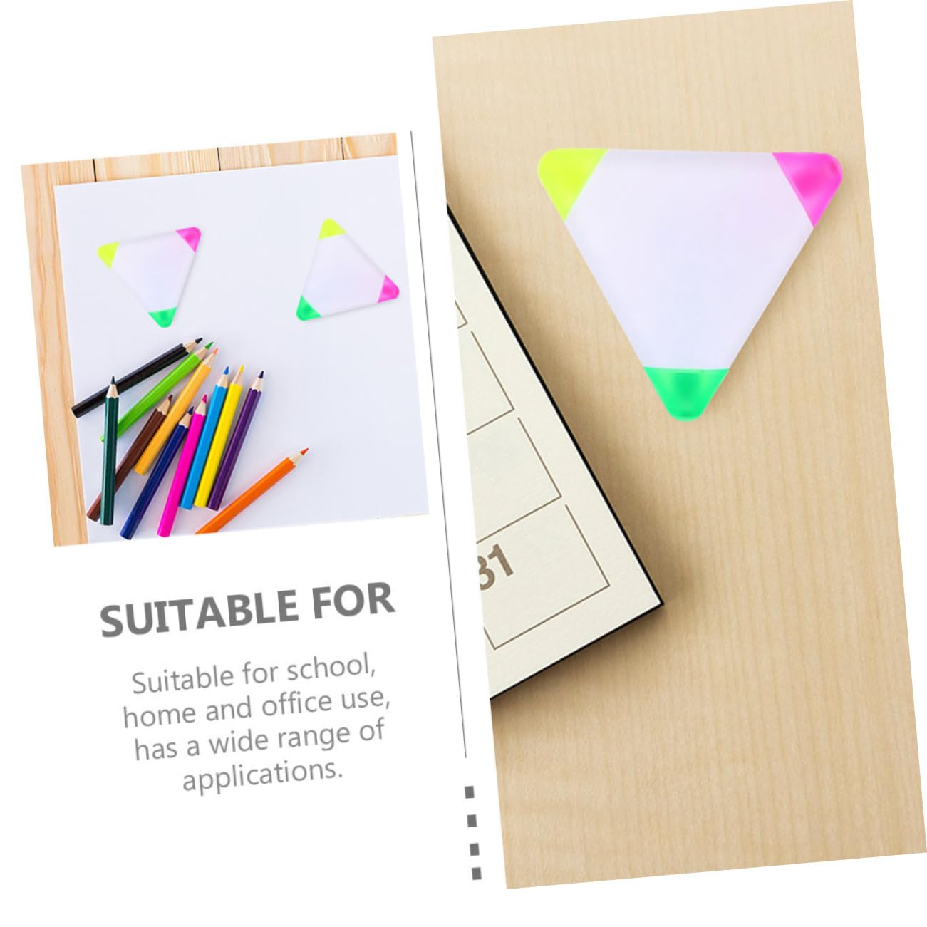 3 Series Rotuladores Fluorescentes Triangulares Para Subrayar Y Marcadores Artísticos Y Compactos Para Estudiantes Y Artistas Perfectos Para Notas Scrapbooking Y 5 Piezas X 3