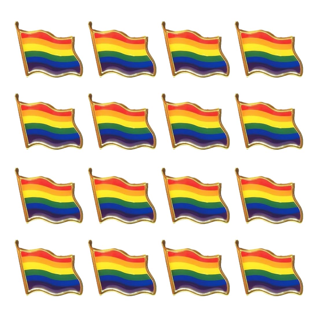Broches Arcoíris LGBT Pack 16 Pines Decoración Mochila Chaqueta Bolso