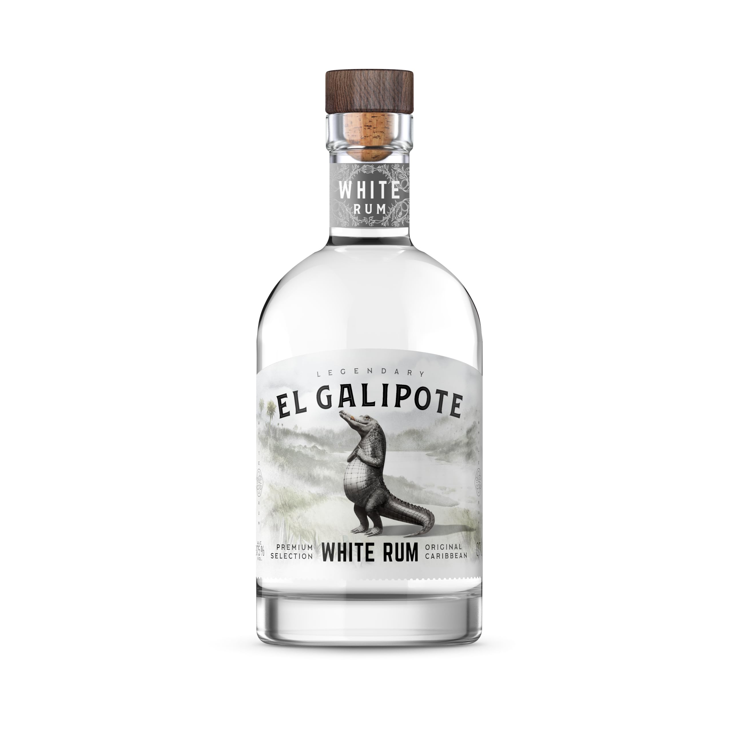 El Galipote White Rum 70cl - 37.5% ABV - Premium Rum - Caribbean White Rum - Crisp & Smooth Rum Bottle