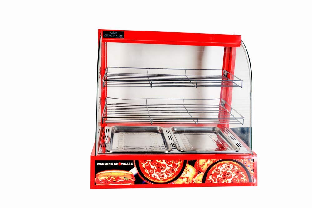 GRACE KITCHEN Catering Equipment Electric Glass Food Warmer Display Showcase 66 * 48 * 60 Centimetre