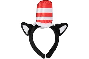 Dr. Seuss Cat In The Hat Costume Hair Accessories Headbands For Women Men