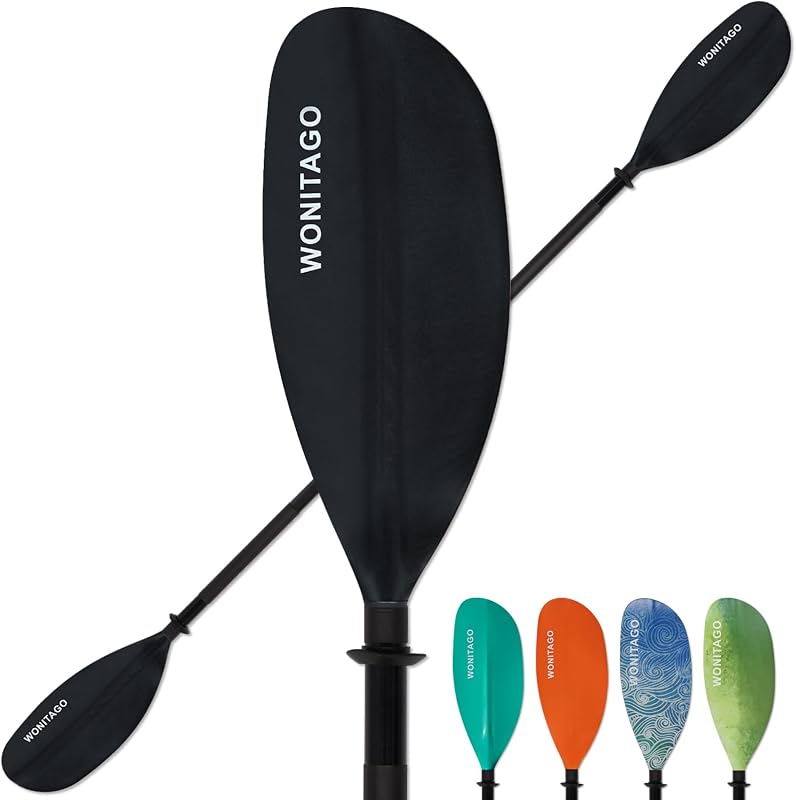 Paleta de kayak, remo de kayak ajustable y ligero | para kayak, canotaje y piragüismo, 3 piezas, 210-230 cm/82-90 in, 230-250 cm/90-98 in