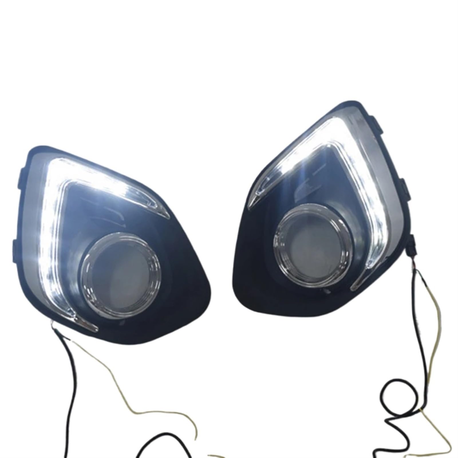 Luces de circulación diurna LED DRL aptas for Mitsubishi ASX 2013 2014 2015 luz diurna impermeable faro antiniebla blanco y ámbar Luces DRL del coche