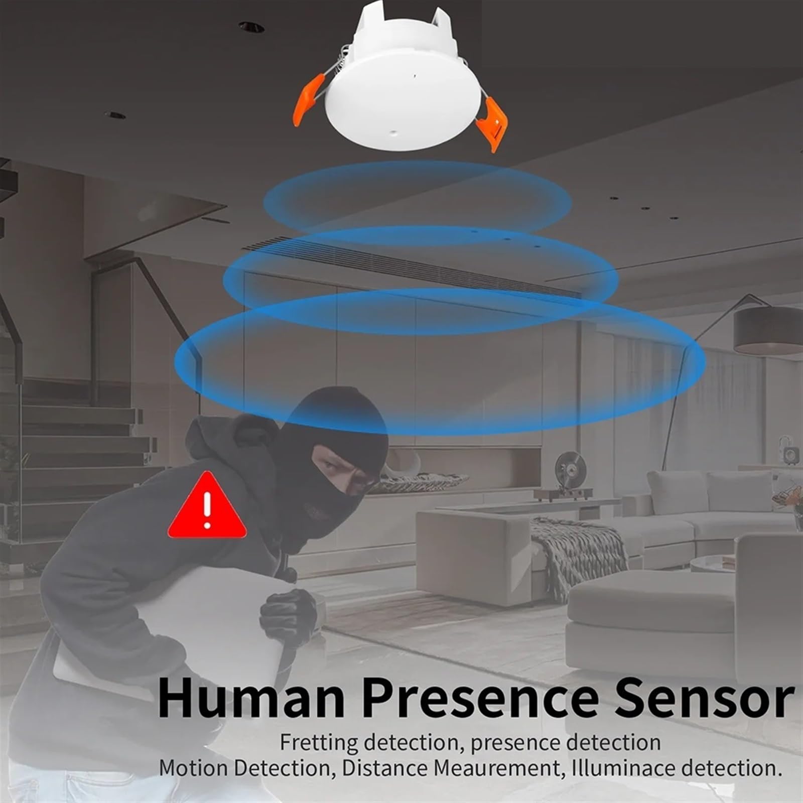 Rilevatore di presenza umana WiFi Sensore di movimento a microonde Sensore di movimento intelligente Sensore PIR rilevatore radar (Wifi soffitto)