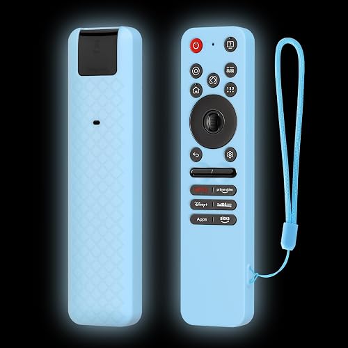RAYA Silicone Remote Cover Compatible with 2025 LG AI TV QNED 8AA / 8CA Smart TV Remote Case with Lanyard (Blue)