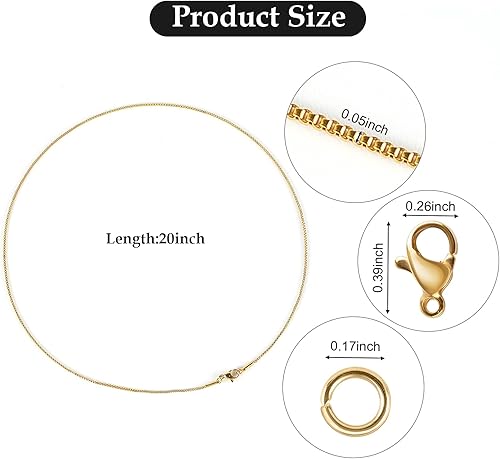 Miniatura 42 de Cadena de joyería para hacer joyas, cadenas de acero inoxidable chapadas en oro, suministros para hacer joyas a granel