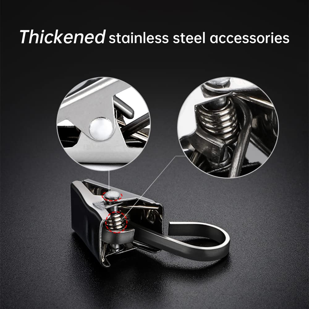 24 Clip Per Tende In Acciaio Inox - Ganci Per Doccia, Finestre, Foto E Artigianato - Foto 9