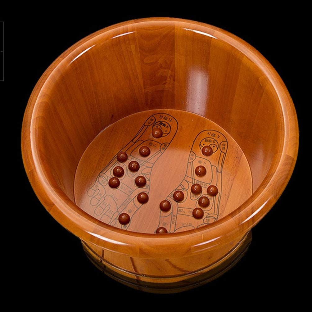 Vasca per pediluvio in Legno con idromassaggio per i Piedi, massaggiatore per pediluvio, vaschetta per pediluvio, Secchio per pediluvio in Legno. Lucky Star