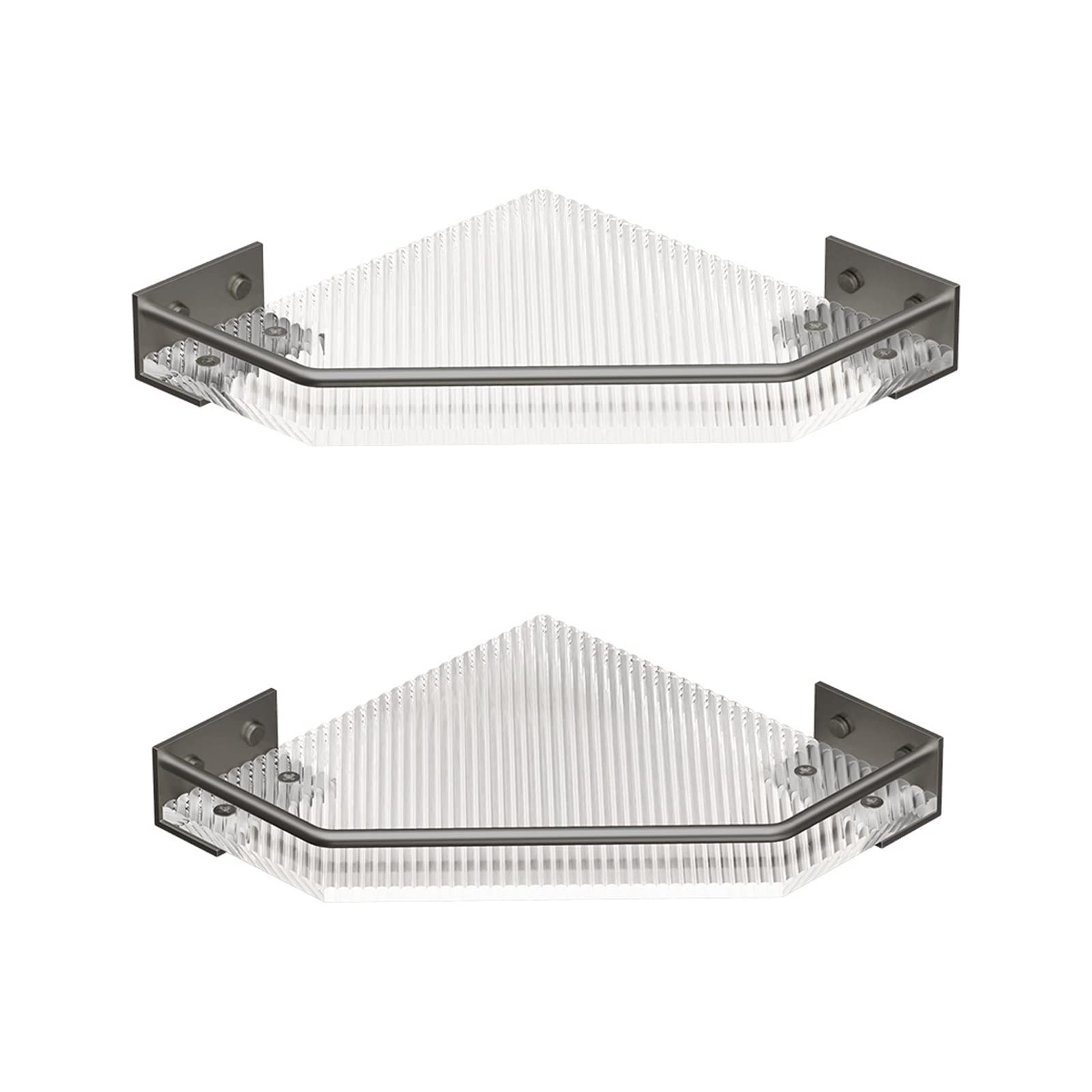 Corner Shower Caddy Shelf Basket Rack Rust Proof Aluminum Bathroom Shelf Shampoo Holder No Drilling Size Single layer