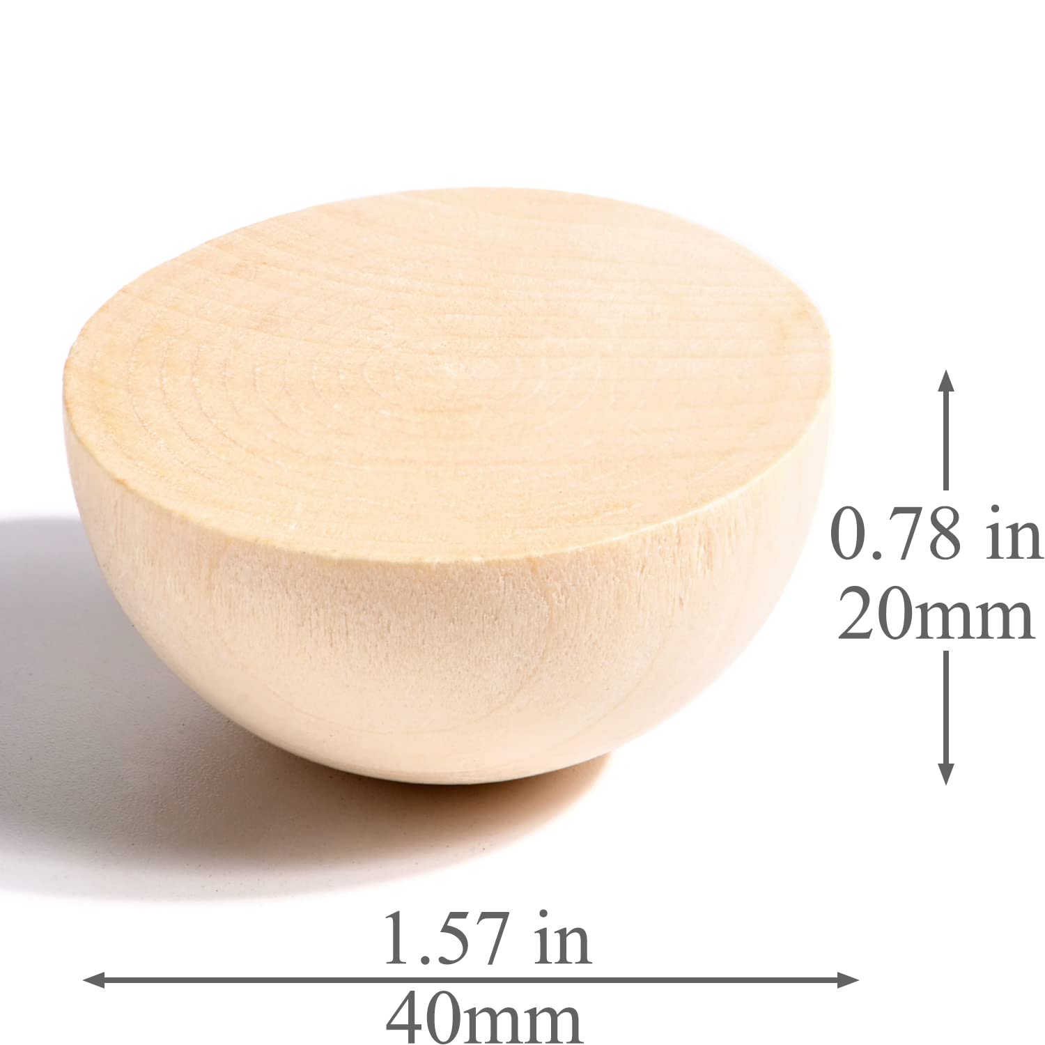 300 Pcs Unfinished Wood Split Balls – Half Round Wooden Beads For Crafts & DIY - View #13