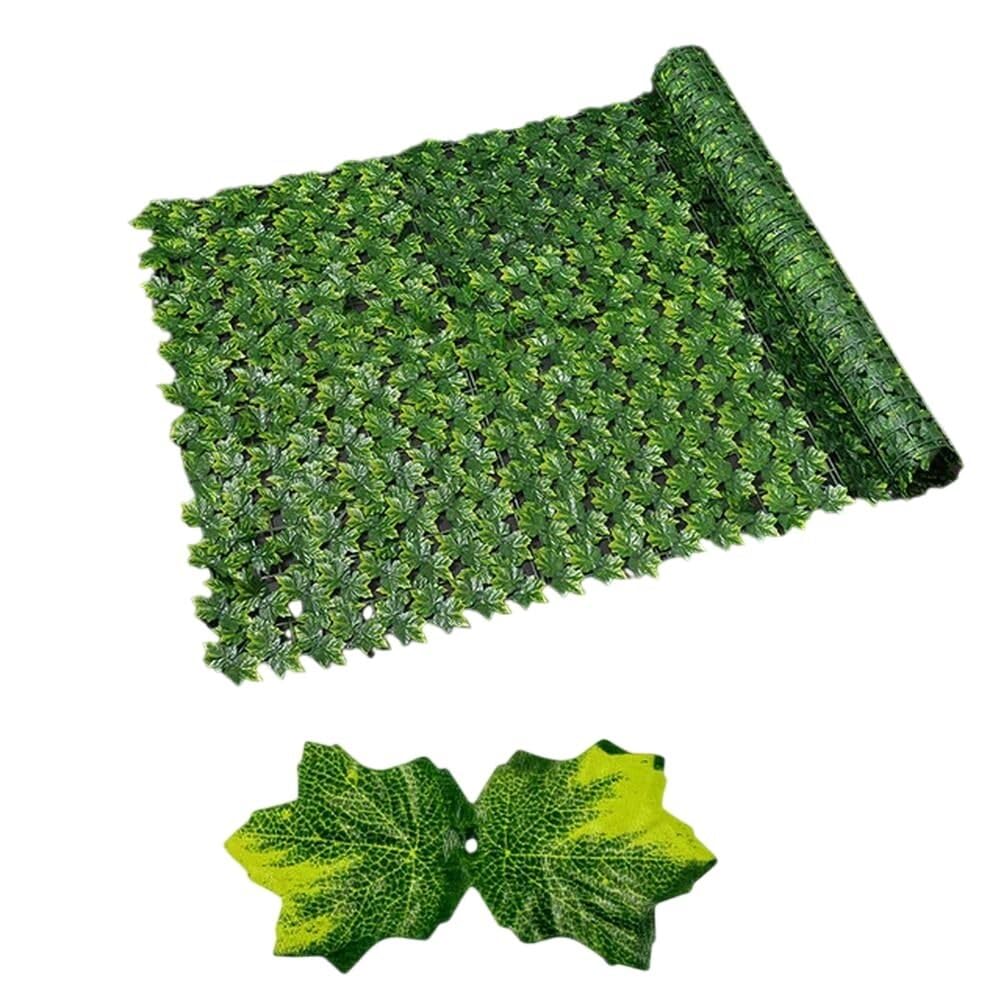 Sztuczny bluszcz, żywopłot, 50 x 500 cm, odporne na promieniowanie UV, sztuczne liście, do ogrodu, na balkon i taras, idealne do pokrycia ogrodzenia i estetycznego wystroju