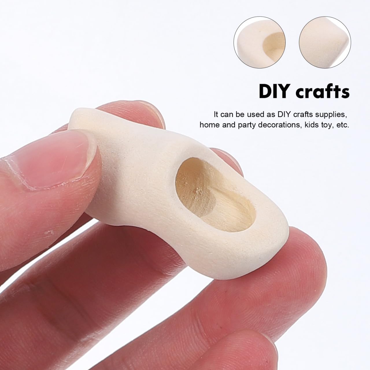 EXCEART 1 paio di mini scarpe di legno olandesi Portachiavi decorativo zoccoli ornamenti in miniatura accessori per la casa delle bambole fai da te scarpe per bambole Natale figure in legno