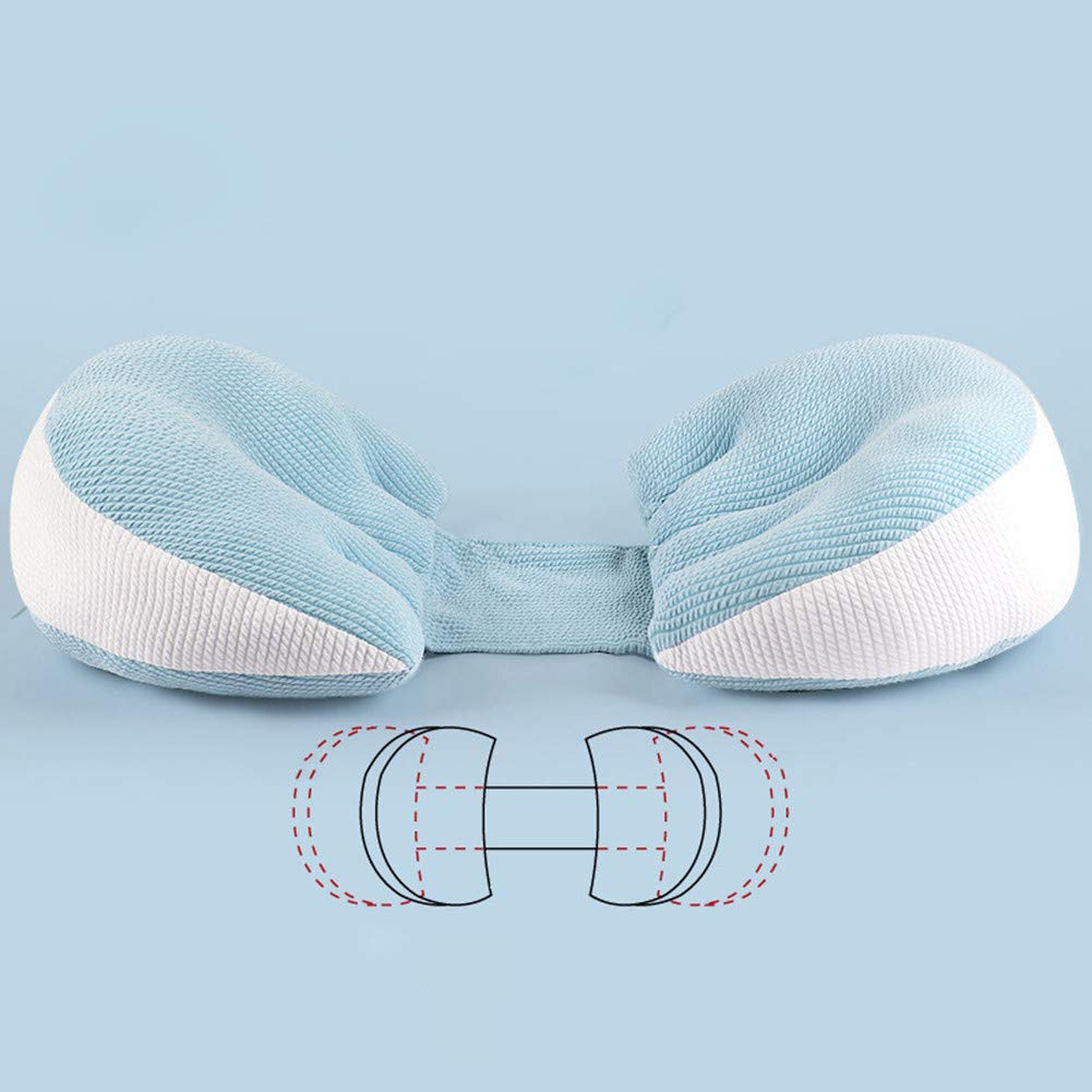 U-Form Side Sleeper Schwangerschaftskissen, verstellbares Bett Keilstütze Taille Side Sleeping Pillow, Bump und Rückenpolster,Rot