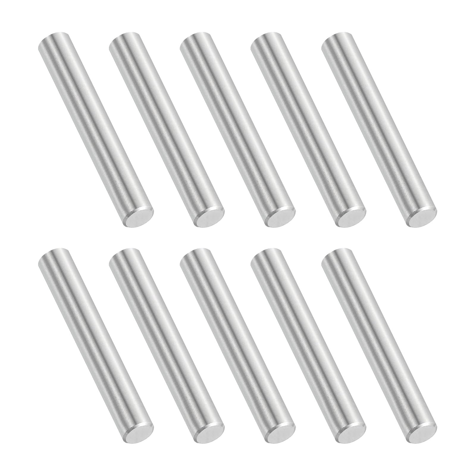PATIKIL 5 Pcs Marine Grade 316 Stainless Steel Dowel Pins, 10mm x 60mm Round Metal Rods Linear Rail Rod Shaft Solid Bar Stock for Pegs Support Shelves DIY Craft Gear