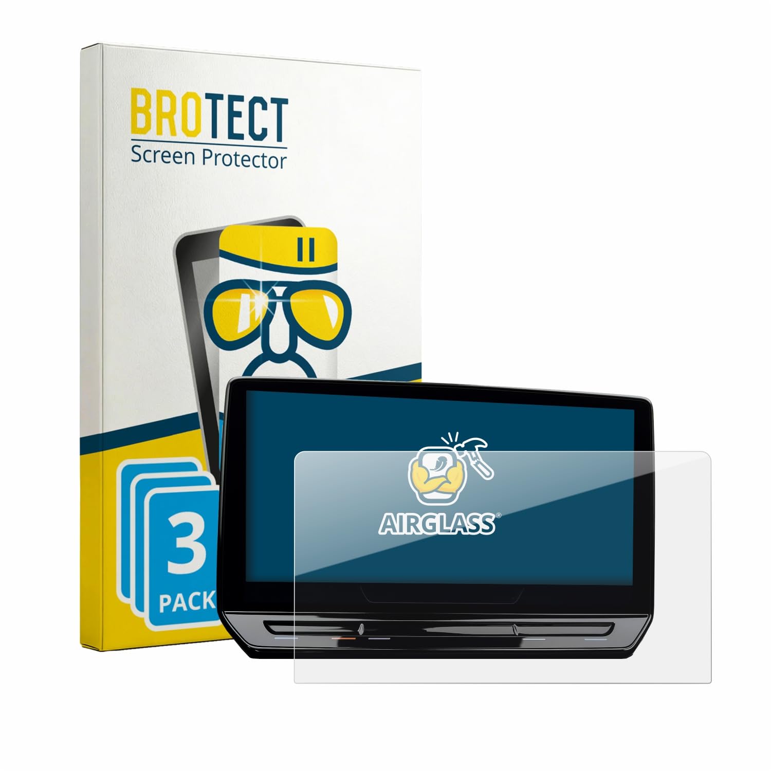brotect Pellicola Protettiva Vetro per Cupra Born 2026 Infotainment System 12.9" Protezione Schermo (3 Pezzi) [Durezza Estrema 9H, Chiaro]