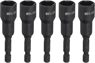 HARFINGTON 5Pcs Magnetic Nut Driver 7/16" x 1/4" Quick Change Hex Shank Magnetic SAE Nut Driver CRV Steel for Impact Drive Nuts Bolts Driver Bit Set for Drill