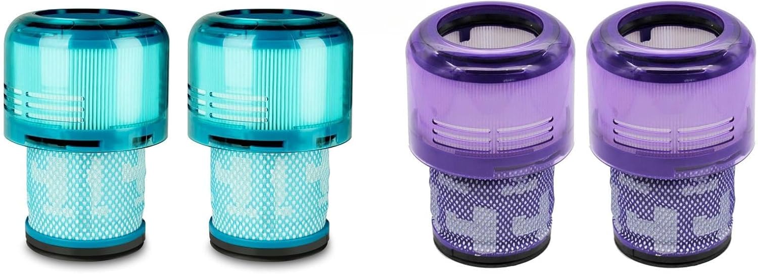 Lemige 4 Pack V11 V15 Vacuum Filters Replacement Parts for Dyson V11 Origin V11 Torque Drive V11 Animal V11 Complete V11 Extra V15 Detect V15s Detect Submarine Vacuums, Compare to Part 970013-02 & 03