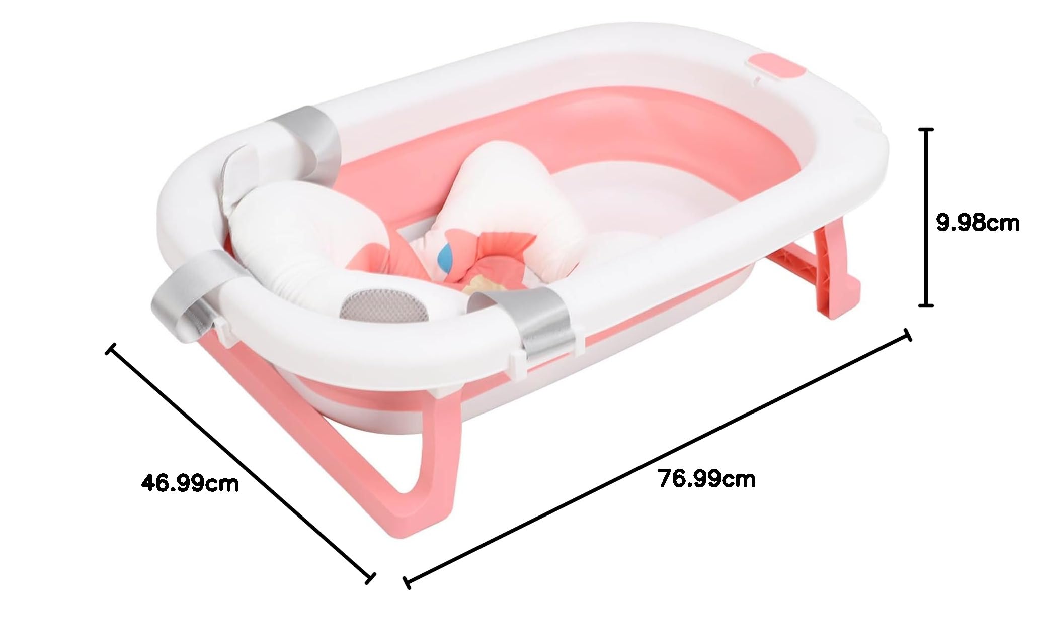 Wanna dla Dzieci, Składany Termometr do Kąpieli dla Niemowląt do Użytku Domowego (PINK)