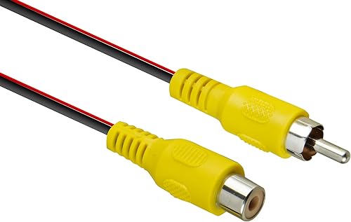 Miniatura 3 de Scosche RCAV25TW - Cable de cámara de respaldo de 25 pies  Cámara de aparcamiento inversa RCA conector RCA de video y audio, cable de extensión para