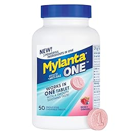 Mylanta One, Berry Ginger Flavor, 50 Count, Eco Care, Pink