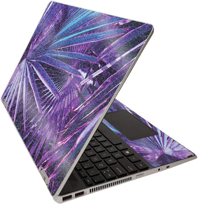 MightySkins Glossy Glitter Skin for HP Pavilion x360 15" (2020) - Neon Palms | Protective, Durable High-Gloss Glitter Finish | Easy to Apply, Remove, and Change Styles | Made in The USA