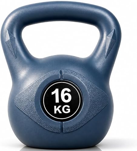 Vinyl Coated Cement Filled Kettlebell, for Home Gym Training, Conditioning, Functional Fitness, Available in 2kg to 16kg