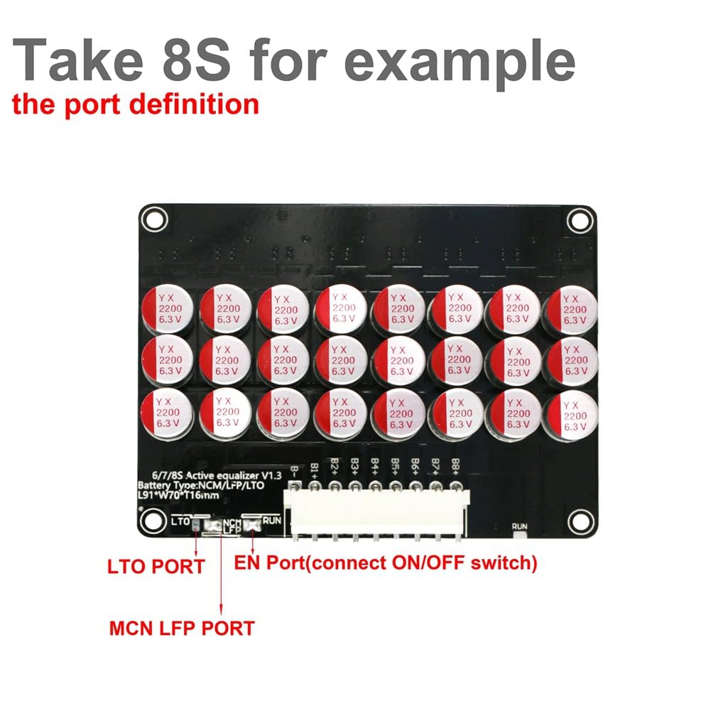 5,5 A Hochstrom-Balancemodul 16S Aktiver Equalizer Balancer Lifepo4/Lipo/Lto Batterie Energiekondensator