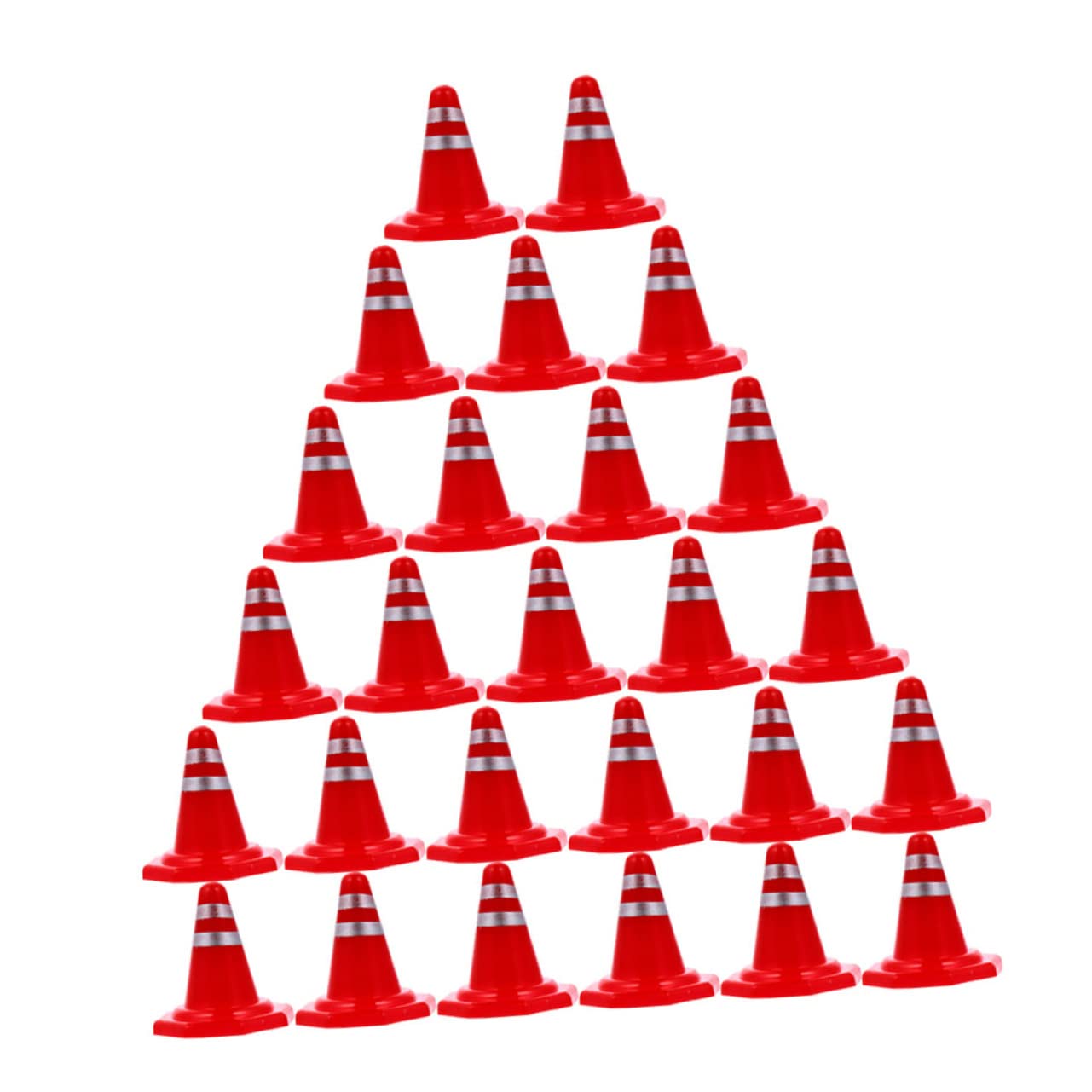 GLSTOY 25pcs Safety Cone Set Collapsible Sports Cones for Road Sign Toys Obvious Traffic Signs Simulation for Outdoor Decor