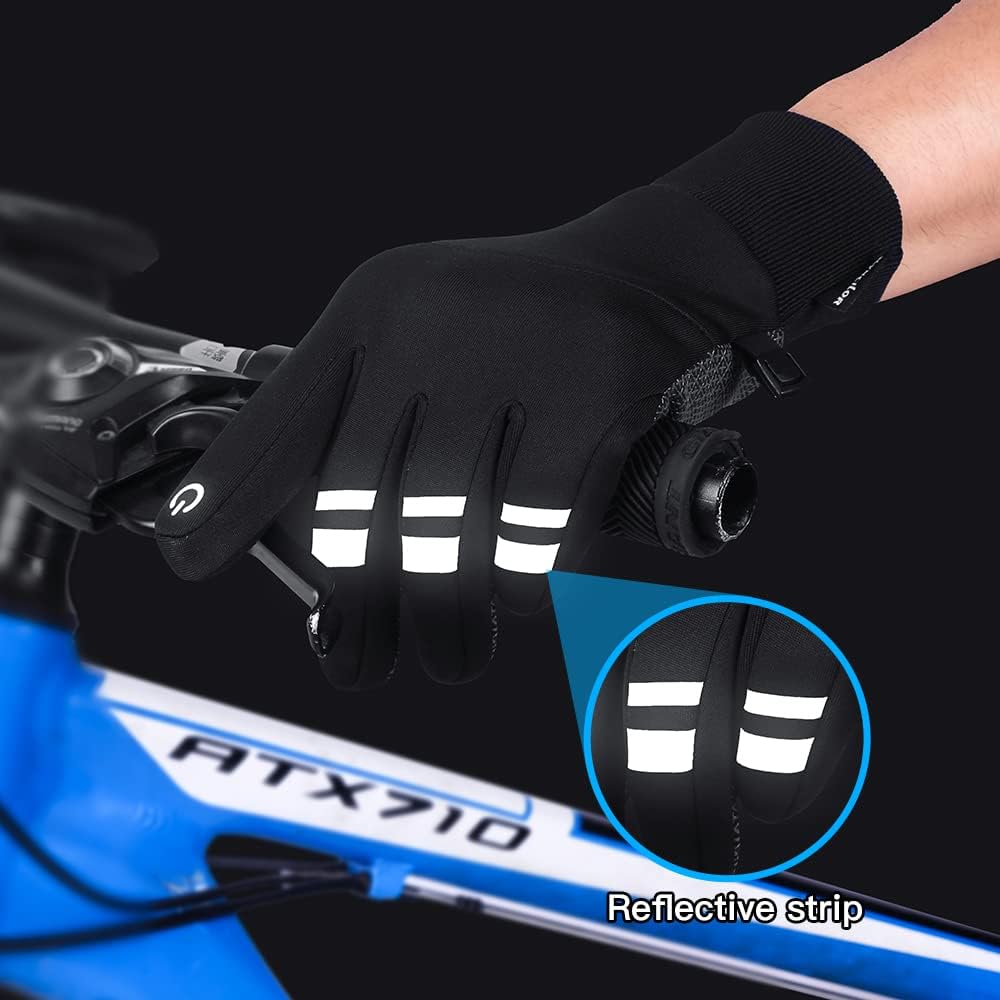 KynciLOR Winter Gloves for Men Cold Weather Anti-Slip Thermal Running Gloves for Women Touchscreen Windproof Water-Resistant Gloves for Outdoor Cycling Hiking Driving Skiing