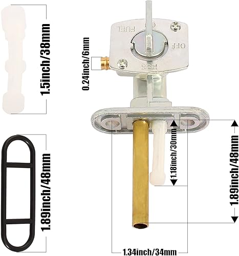 Miniatura 2 de Interruptor de bomba de válvula de gas combustible compatible con Polaris Predator 500 Trail Blazer 250 Kawasaki KLT110 KLT185 KLT160 KLX125 KLF300