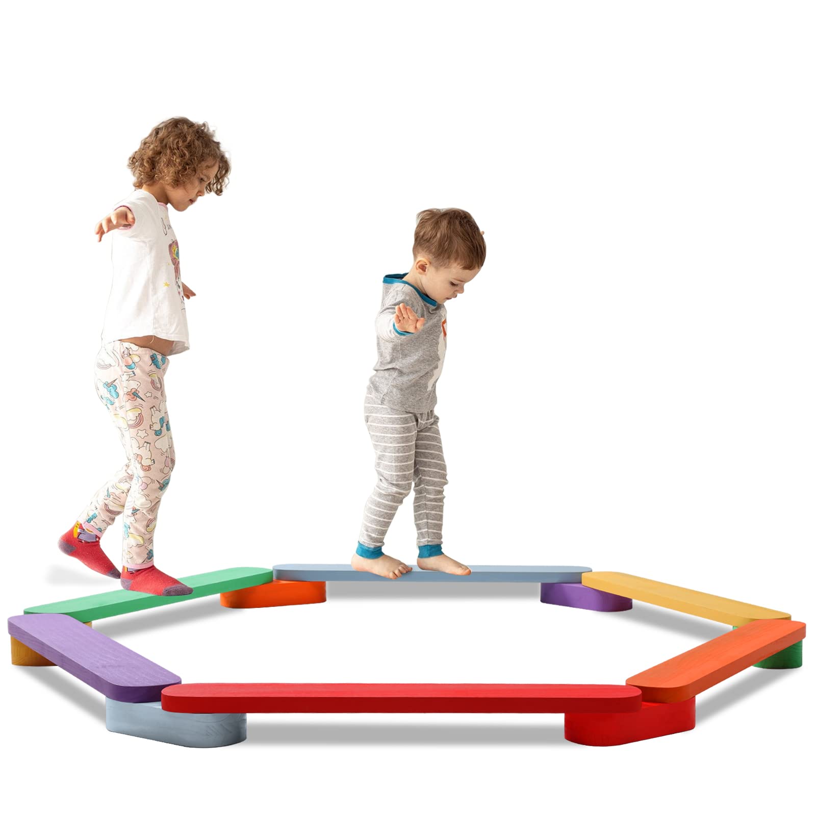 Buy Balance Beam, Autirinee Stepping Stones for Kids, Montessori Toy