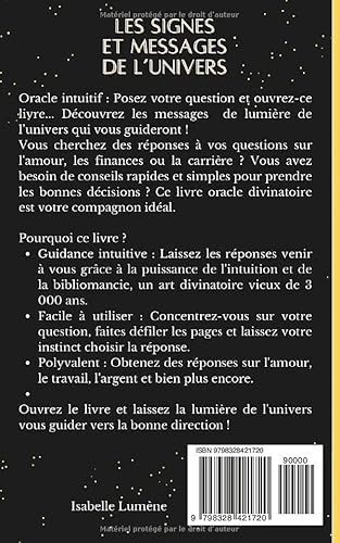 Les Signes et Messages de l’Univers: Livre Oracle Divinatoire à Utiliser comme une Guidance – Posez