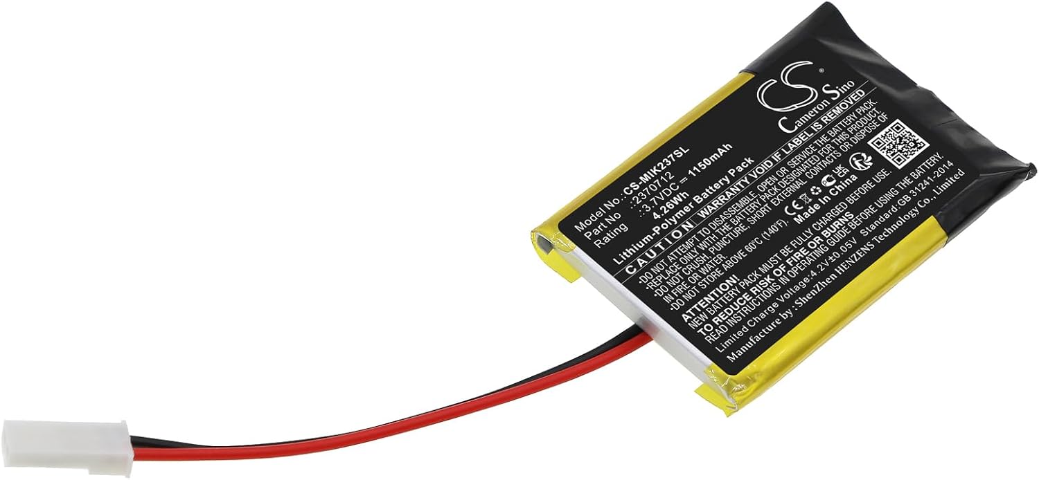 Cameron Sino Battery for MINN KOTA iPilot Link Remote 2016, iPilot Link Remote Earlier PN:MINN KOTA 2370712 1150mAh / 4.26Wh