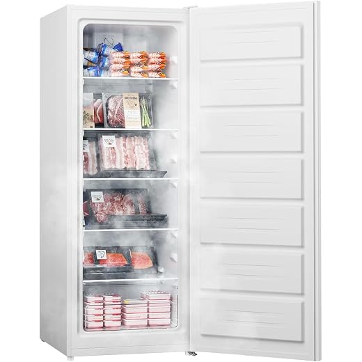 Upstreman Convertible Upright Freezer or Refrigerator 7 cu ft, White