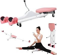 Splits Machine, Split Machine for Flexibility, Portable Leg Spreader, Smooth Stretching Equipment, Adjustable 180° Leg Stretcher Machine for Ballet, Yoga, Dance, Home Yoga Gym Fitness Pink 1