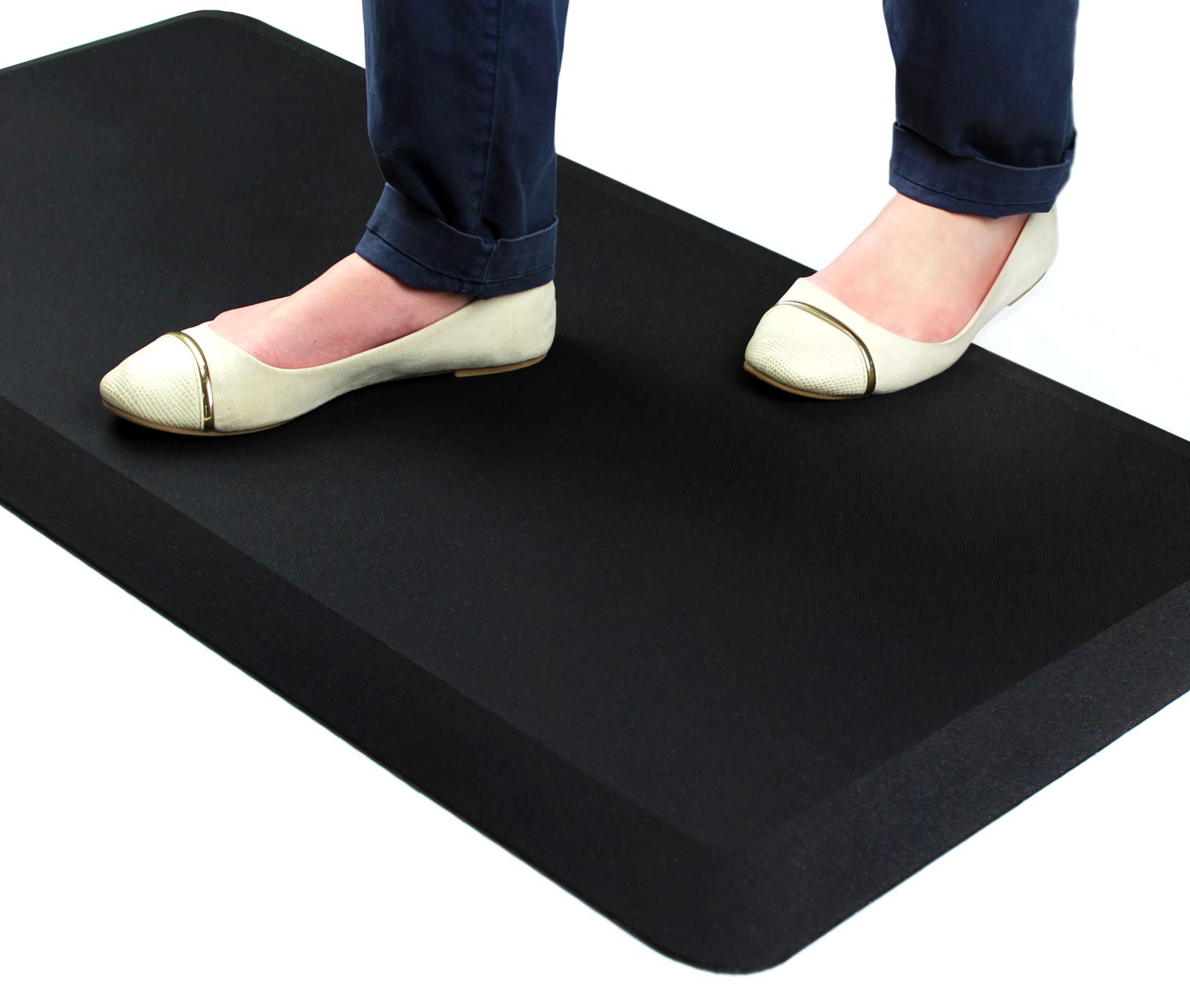 Floortex Comfort Anti-Ermüdungsmatte, rechteckig, 40,6 x 61 cm, Schwarz