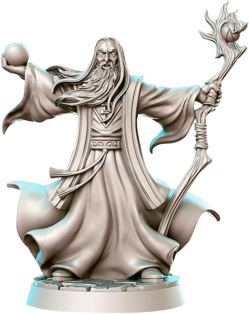TYL 15-Piece Miniature Set – Unpainted 32mm Resin Miniatures for DND, Pathfinder & Tabletop RPGs – High-Detail Fantasy Models for Dungeon Masters & Miniature Painters