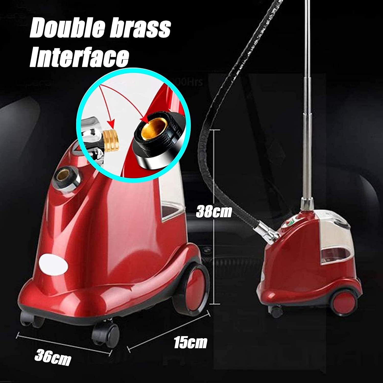 Full Size Garment Steamer 2000W Steamer for Clothes 45S Fast Heat up 3L Detachable Water Tank Heavy Duty Clothes Steamer